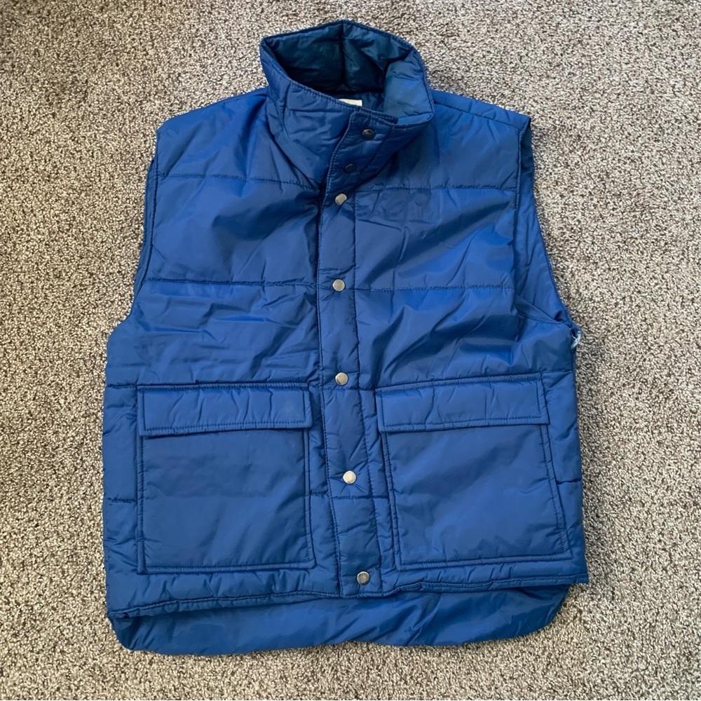 Vintage Weather Breaker Vest in Blue